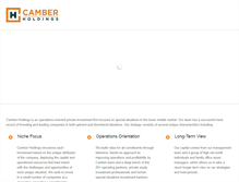 Tablet Screenshot of camberholdings.com